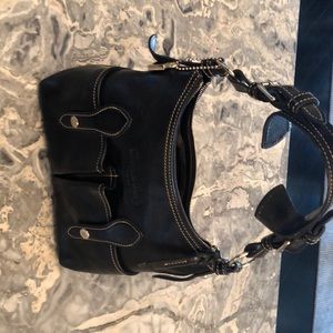 Dooney & Bourke black leather shoulder bag